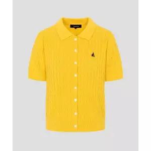 빈폴 BEANPOLE LADIES [Essential] 코튼 케이블 칼라넥 카디건 옐로우 (BF645AE03E) BF645AE03E 312059