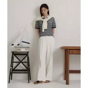 빈폴 BEANPOLE LADIES 골지 스트라이프 반소매 폴로 탑 네이비 (BF6442C13R) BF6442C13R 312064