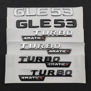 ABS 편지 자동차 펜더 뒷 트렁크 배지 스티커 로고 GLE53 터보 4MATIC 엠블럼 메르세데스 벤츠 53 AMG W167