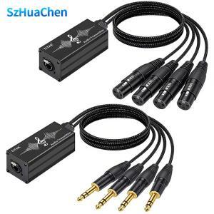4채널 3핀 XLR 오디오/DMX 네트워크 케이블을 통해 RJ45 연장기로 연결하여 무대 음향 조명  스튜디오에 사