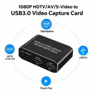 HDTV AV S- to USB3.0 캡처 카드  아웃  그래버 게임 라이브 스트림 녹화 PC 카메라 DVD용