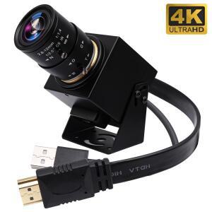 ELP 4K HDMI 카메라 H.264   USB 2.8-12mm 수동 줌 렌즈 IMX415 Windows용  CCTV