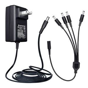 CCTV 카메라용 전원 어댑터 AC 100-240V ~ (6피트) 분할기 CE DC 인증 UL (2000MA) 및 스트립 / 12V LED 등, 라이트 케이블 NVR 4방향 2A DVR 라우터 FCC