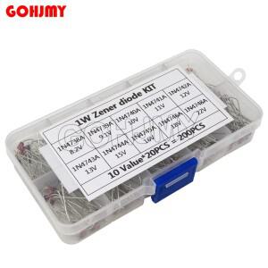 10가지 값x20개 제너 다이오드 모음 diy 키트 전자 세트 팩 8.2V 9.1V 10V 11V 12V 13V 15V 16V 18V 22V