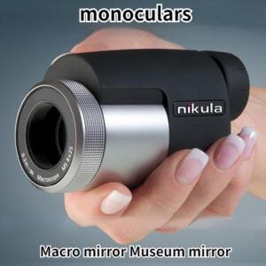 NIKULA MS 8x25 단안 망원경 박물관 조류 고글 매크로 렌즈 고출력 HD 휴대용 야외 텔레스코픽 이미징 New