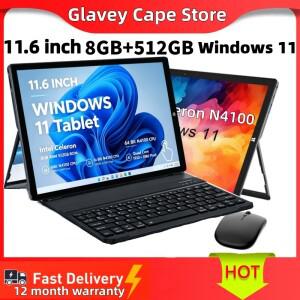 11.6인치 8GB 램 512GB eMMC ROM 윈도우 11 태블릿 PC PAD1162 인텔 셀러론 N4100 CPU 1920 x 1080 픽셀 WI