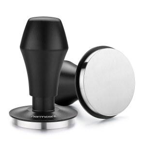 Normcore 58.5mm 커피 변조기 V4.1(클릭 사운드 피드백 포함), 스테인리스 스틸 플랫 베이스 스프링 로드 변조기, 58mm 에스프레소 머신 포터필터 호환, 블랙