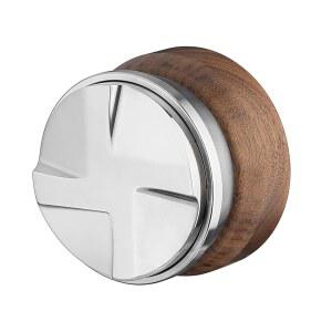 MOJAE 58.5mm 에스프레소 디스트리뷰터, 디스트리뷰터 도구, 커피 조절 가능한 깊이 레벨러, 호두나무 손잡이, 58mm 포터필터에 적합