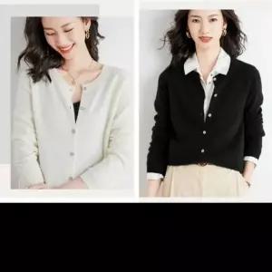 [하프클럽/]패션스타일 베이직 간절기 봄 기본 무지 숏 여성 가디건
