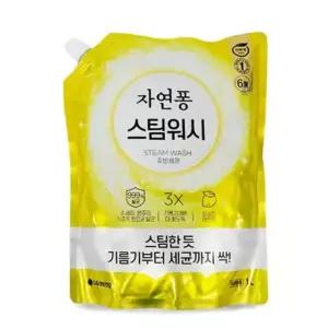 주방세제 자연퐁 스팀워시 친 환경세제 리필1L 칫솔치약세트 입냄새제거제 치약칫솔세트 천연치약