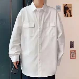 남성 무지 포켓 셔츠 긴팔 남방 캐주얼 베이직 데일리 남성용 봄 가을