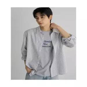 에잇세컨즈 스트라이프 셔츠 아이보리