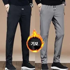 남성 트레이닝복 남자기모밴딩바지 슬림핏 겨울츄리닝