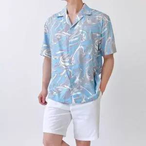 [RIZPICK]체크셔츠 솔리드 정장 반팔셔츠 빅사이즈 정장남방