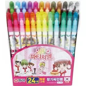 사인펜 24색 어린이 향기 수성 논드라이 토루 준비물 캐릭터