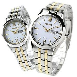 [세이코] SEIKO 손목시계 페어 워치 스피릿 솔라 화이트 SBPX085 STPX033 맨즈 레이디스