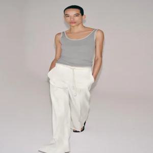 자라 ZARA 콤비 스트랩 티셔츠 - 그레이 5039/025/802 72U011 26U711