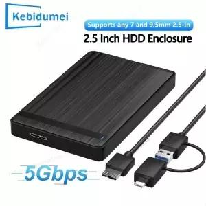 2.5인치 외장 하드 케이스 SATA to USB 3.0 타입C 어댑터 박스 드라이브 5Gbps HD 휴대용 저장 장치 UASP