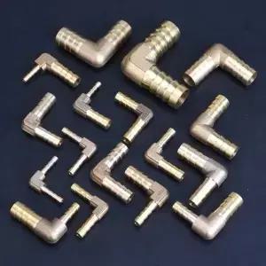 황동 바브 호스 파이프 피팅 등경/감경 엘보 커플링 4mm25mm 물 및 공기용 구리 커넥터 튜브 어댑터