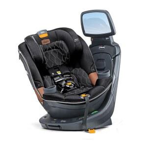 Chicco Fit360 지퍼 클리어텍스 회전 컨버터블 카시트 미러 후면 전방 사용을 위한 360도 회전 제트 블랙
