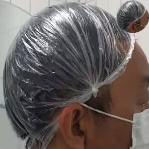 샤워캡 염색 비닐헤어캡 미용실 파마 비닐 샤워캡 100장