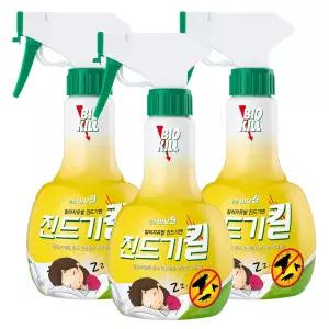 비오킬 370ml x 3개 (스프레이형) / 날파리 진드기 벌레퇴치 베드버그 진드기