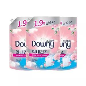다우니 초고농축 섬유유연제 실내건조 플로럴블로썸 리필1.35Lx3개