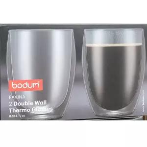 코스트코 보덤 파비나 유리컵 2P 350ml BODUM 보온기능 실리콘환기구