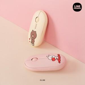라인프렌즈 브라운&프렌즈 멀티페어링 무선 블루투스 마우스 (무소음 클릭)