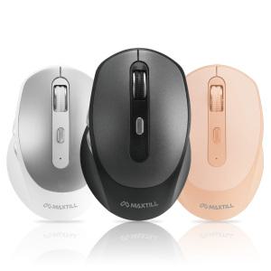 맥스틸 MO-BTM40C 무선 블루투스5.2 저소음 듀얼 마우스 6버튼 PC 컴퓨터 노트북 휴대용 핸드폰 스마트폰 TV 나노 리시버