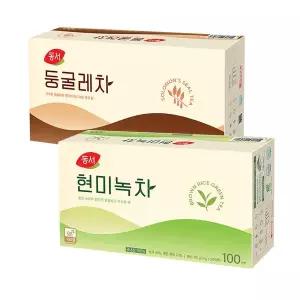 동서 현미녹차 100Tx1개 + 둥굴레차 100Tx1개 (총2개) 차 티백차 탕비실