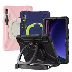 갤럭시탭 S10라이트 S10FE S9FE S9 S8 S7 케이스 폴리곤 프라임 아머 갤탭 범퍼 스트랩 어깨끈 거치대 회전형 손잡이