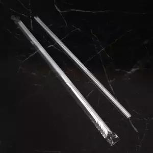 일자 플라스틱 일회용 빨대 7.0mmX250mm 투명 개별포장 빨대 1000개 스트로우