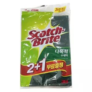 3M 스카치브라이트 다목적수세미 강력 초록수세미 대형 AL-345 3입