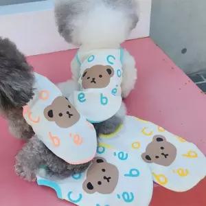 오너클랜 강아지 면소재 나시티 곰돌이 2XL 1P 신축성 데일리 신축성좋은반려견옷