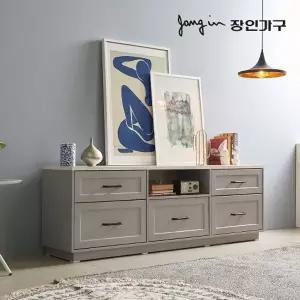 [장인가구]셀리아 그레이 대리석패턴 1800 높은 거실장
