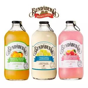 [카페음료] 분다버그 375ml 핑크자몽 + 트로피칼망고 + 레몬에이드 (각4병/총12병)