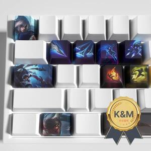 리그 오브 레전드 게임 키캡 탈론 OEM 프로필 PBT 염료 12