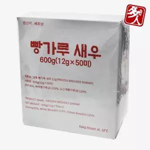 다인 한입 빵가루 새우튀김 600g(12g x 50미) 브래드 토페도 제사용 제수용