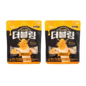 (1+1) 진주햄 천하장사 더블링 콰트로치즈 400g+400g (25gX16개입X2팩) 사무실간식