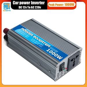 1000W  12V에서 AC 220V로 변환하는 휴대용 차량용 파워 인버터 충전기 어댑터 장치 스위치 자동차 액세서