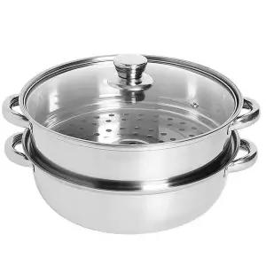 인덕션용 스텐 찜통 전골냄비 2단 찜기 28cm