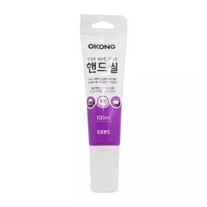 오공 핸드씰 욕실용 실리콘 실란트 투명 100ml/투명/본드/방수/바르는/세면대/보수/욕조 싱크대 곰팡이방지