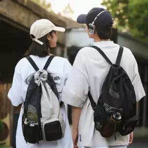 메쉬주머나 방수포켓 스트링 물놀이 비치가방 백팩