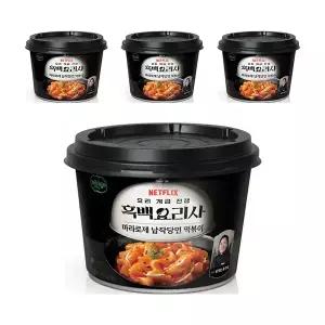 [소비기한 임박] CJ 흑백요리사 술빚는 윤주모 마라로제 떡볶이 175g, 4개