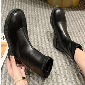 [라일리] Rly 데일리 여성 앵클부츠 편안한 스판 삭스 부츠 뒷