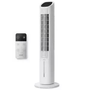 한경희 생활과학 음성인식 리모컨형 전자식 타워형 냉풍기 4L HA-L1400