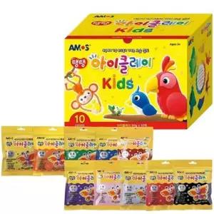 아이클레이 키즈 10색 세트, 혼합색상, 50g, 10개 