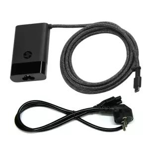 HP 65W USB C타입 PD 정품 노트북 라운드어댑터 케이블 충전기 TPN-LA12