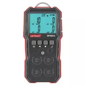 4종복합가스측정기 칼라 WT8812 일산화탄소(CO) 산소(O2) 황화수소(H2S) 가연성(EX) 맨홀작업 건설현장 정화조청소 상하수도 WT-8812 수동펌프 (옵션)